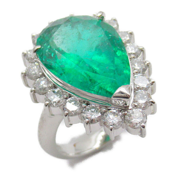 FINE JEWELRY 8.19ct Emerald 1.95ct Diamond Ring PT900 platinum US#7.25