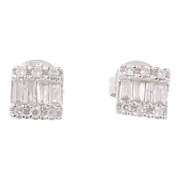 JEWELRY 0.08ct/0.08ct Diamond Earrings 18K White Gold