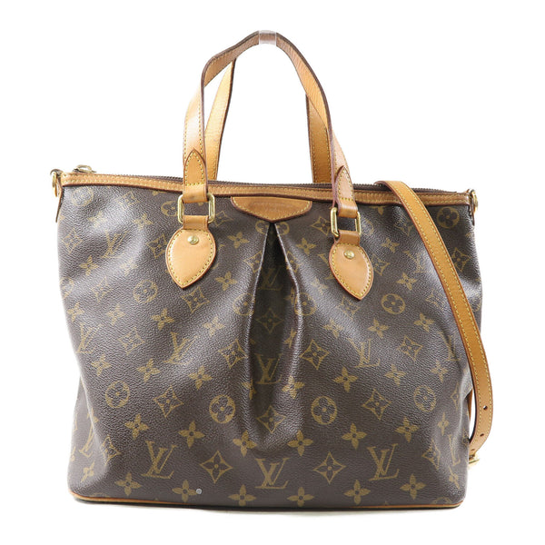 LOUIS VUITTON LV GHW Palermo 2 Way Bag M40145 Monogram Brown