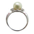 FINE JEWELRY Pearl Diamond Ring PT900 Platinum US#6.5