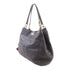 COACH GHW Shoulder Handbag Calfskin Leather Navy