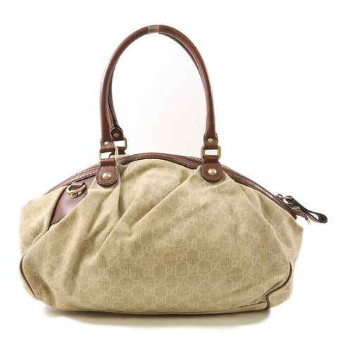 GUCCI GG GHW Sukey Hobo 2 Way Shoulder Bag Handbag 223974 Canvas Brown