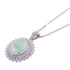JEWELRY Jade Diamond Necklace 18K White Gold