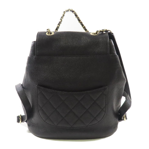 CHANEL CC GHW Backpack Rucksack Calfskin Leather