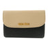 Miu Miu GHW Trifold Wallet 5ML225 Calfskin Leather Black Beige