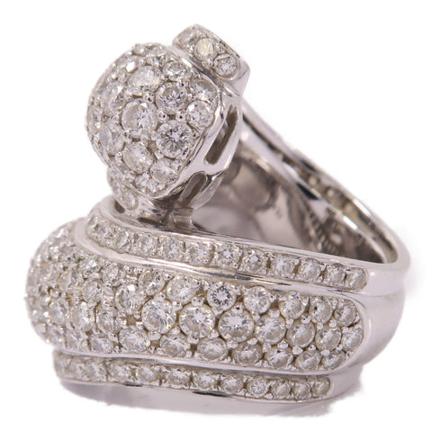 Fine Jewelry Diamond Ring Accessories US#6 18K White Gold