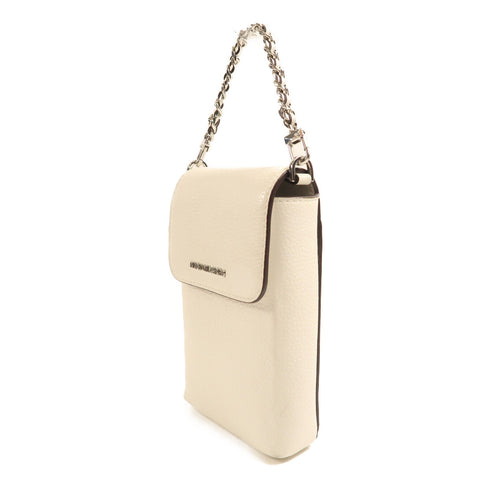 Michael Kors SHW Jet Set Phone Bag 2 Way Bag 32S3SJ6C2L-085 Calfskin White