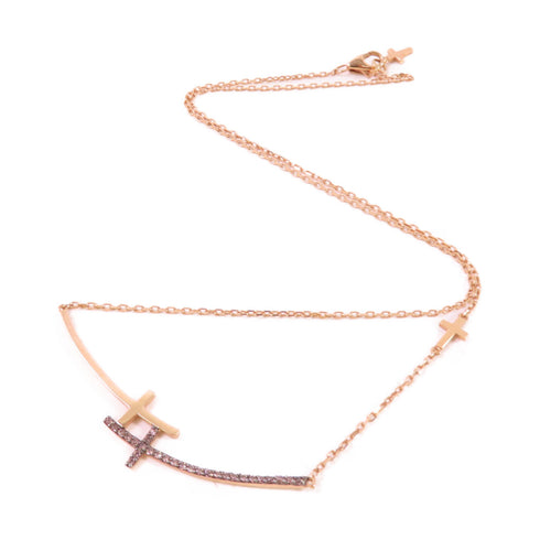 Fine Jewelry Brown Diamond Necklace 14K Rose Gold