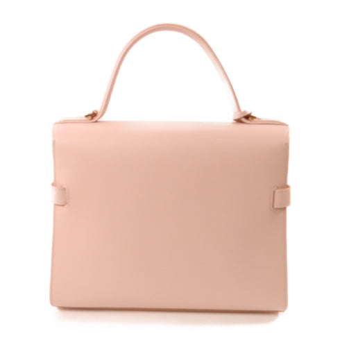 DELVAUX GHW Tempete MM 2 Way Shoulder Bag Calfskin Leather