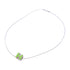 HERMES Cube d'H (H Cube) Necklace Metal Green Silver Tone Color