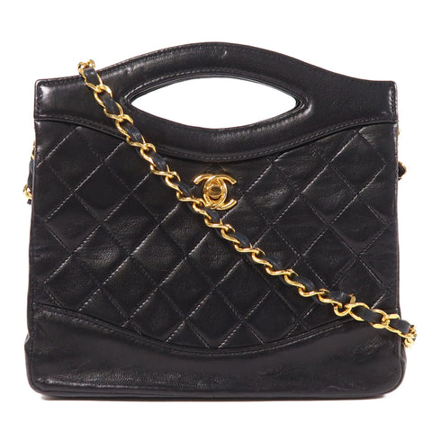 CHANEL CC GHW Chanel 31 Bag Vintage Calfskin Leather Black