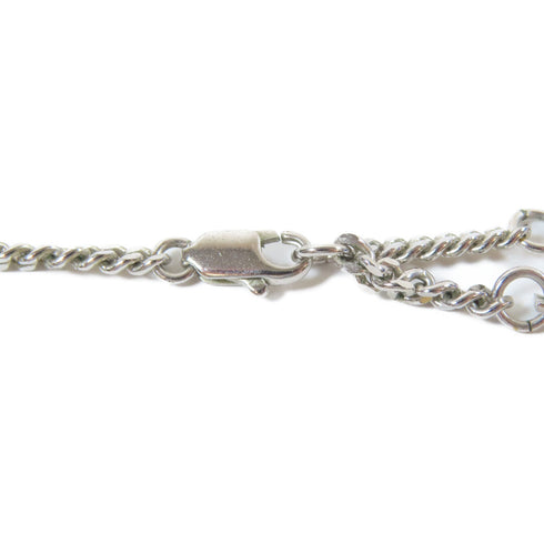 Christian Dior CD SHW Lock Necklace Metal Silver