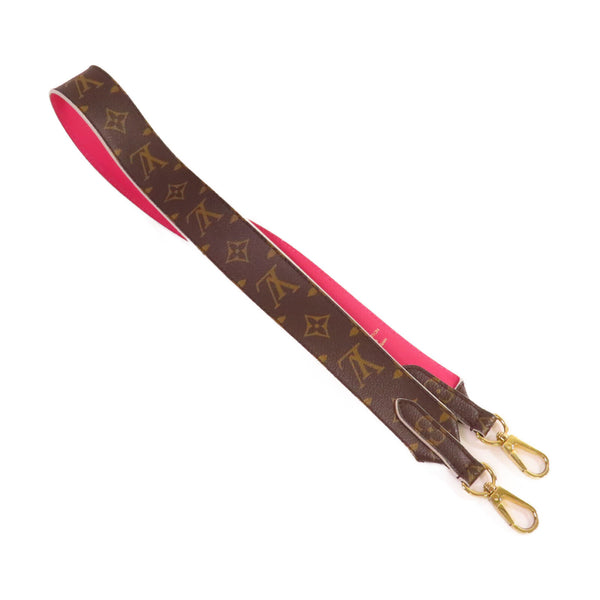 LOUIS VUITTON LV GHW Bandouliere Shoulder Strap J02287 Monogram Brown Pink