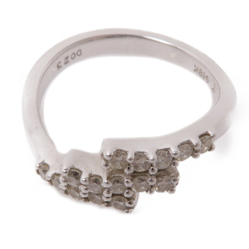 JEWELRY Diamond Ring 18K White Gold US#3.5