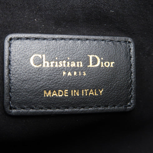 Christian Dior CD GHW Clutch Calfskin Leather Black