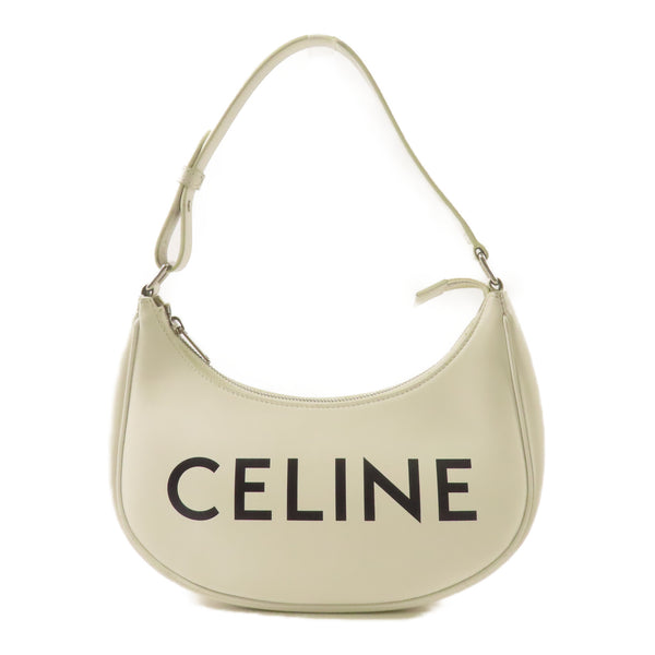 CELINE SHW Ava Shoulder Bag Calfskin Leather White