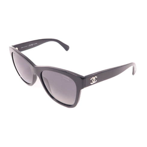 CHANEL CC Sunglasses PVC Black v2
