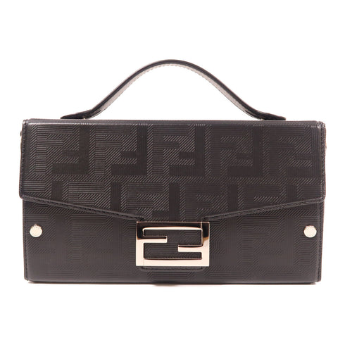 FENDI SHW Baguette Soft Trunk 2 Way Shoulder Bag 7VA565 Calfskin Leather