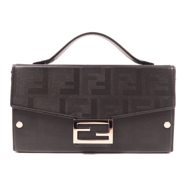 FENDI SHW Baguette Soft Trunk 2 Way Shoulder Bag 7VA565 Calfskin Leather