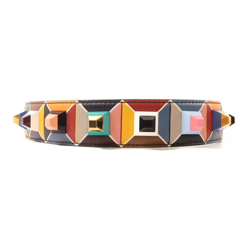 FENDI SHW Shoulder Strap Leather PVC Multicolor