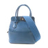 HERMES PHW Toolbox 2 Way Shoulder Handbag Swift Leather Bleu Agate Blue