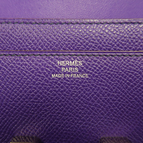 HERMES PHW Constance Long Wallet Epsom Leather Ultraviolet