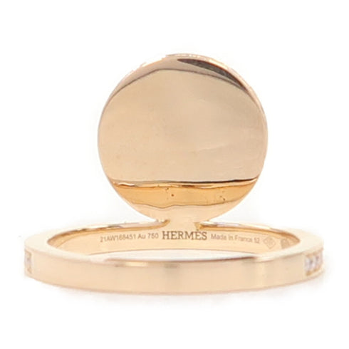 HERMES Diamond Ring US#6 18K Pink Gold