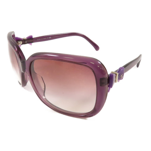 CHANEL CC Sunglasses PVC Purple