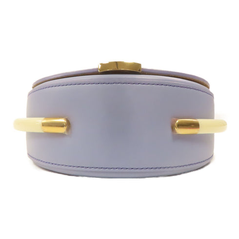 FENDI GHW Moonlight Shoulder Bag 8BT346 Calfskin Leather Blue