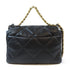 CHANEL CC GHW C19 Chain Shoulder Bag Lambskin Leather Black