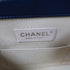 CHANEL CC SHW Chain Shoulder Bag Lambskin Leather/Rattan Blue