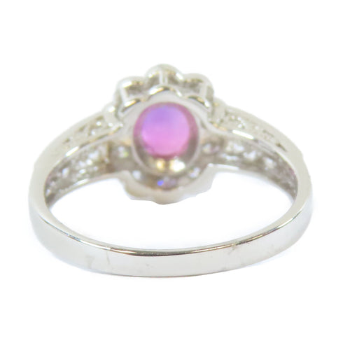 FINE JEWELRY 0.44ct Diamond 1.02ct Sapphire Ring PT900 Platinum 900 US#6.5