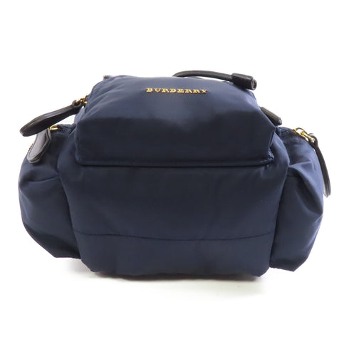 BURBERRY GHW Backpack Rucksack 4075973 Nylon Navy