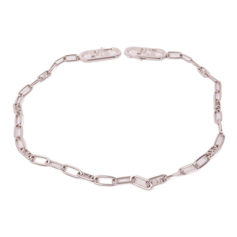 FENDI Shoulder Strap Metal Silver