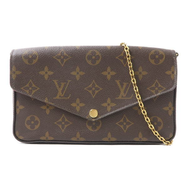 LOUIS VUITTON LV GHW Pochette Felicie Chain Shoulder Bag M61276 Monogram Brown v3