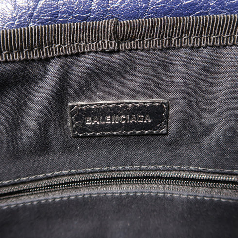 BALENCIAGA Shoulder Bag Calfskin Leather Blue