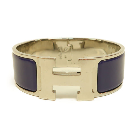 HERMES PHW Clic-Clac Bracelet Bangle Metal Purple