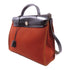 HERMES PHW Herbag PM 2 Way Shoulder Bag Handbag Canvas Orange/Brique