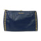 Miu Miu GHW Clutch Bag Pouch Calfskin Leather Blue