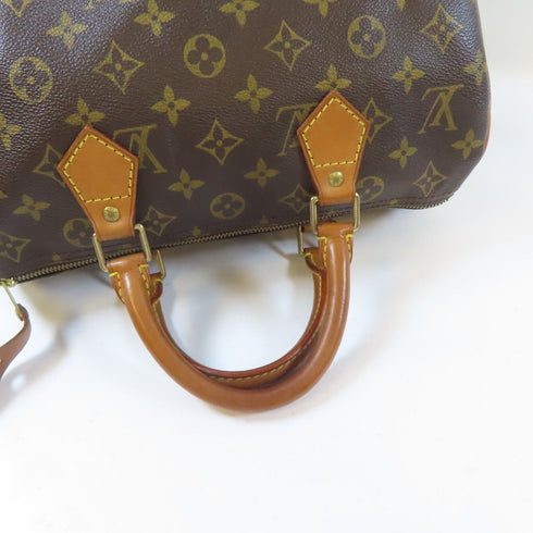 LOUIS VUITTON LV GHW Speedy 30 Handbag Boston Bag M41108 Monogram Brown v1