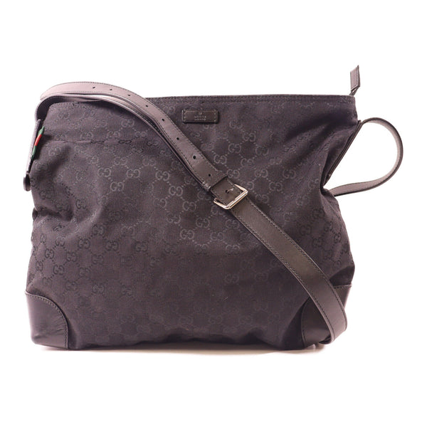 GUCCI GG SHW Shoulder Bag 308930 Canvas Black