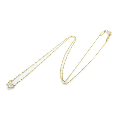 TIFFANY&CO By the Yard Diamond Necklace 18K Yellow Gold 2.0g