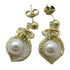 FINE JEWELRY Earrings 14K Yellow Gold/PVC Gold/White