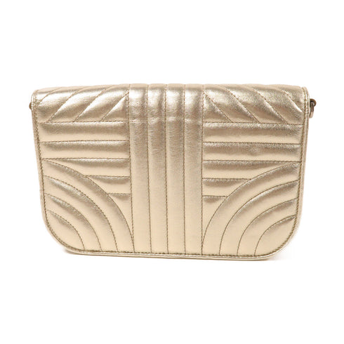 PRADA SHW Shoulder Bag Chain Calfskin Leather 1BP013 Gold