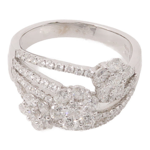 JEWELRY 1.66ct 0.68ct Diamond Ring 18K White Gold US#8.75