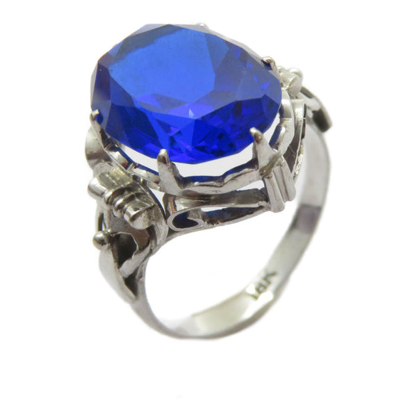 FINE JEWELRY Topaz Ring 18K White Gold US#5