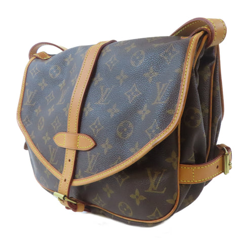 LOUIS VUITTON LV GHW Saumur 30 Shoulder Crossbody Bag M42256 Monogram Brown
