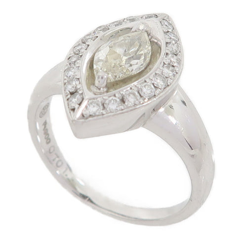 Fine Jewelry 0.701ct Diamond 0.30ct Diamond Ring PT900 Platinum US#6.25