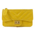 CHANEL CC GHW 2.55 Card Case Leather Yellow