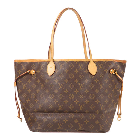 LOUIS VUITTON LV GHW Neverfull MM Shoulder Tote Bag M40156 Monogram Brown v1